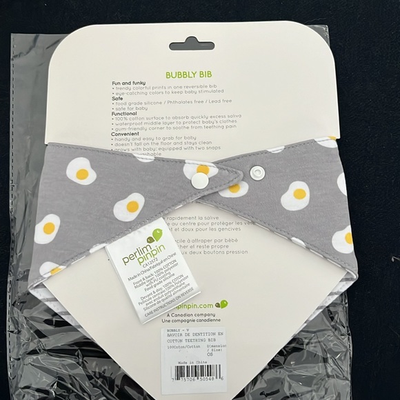 Cotton teething bib food grade silicone teether - Picture 2 of 2